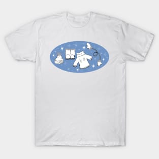 Winter weather snow lover cartoon illustration T-Shirt